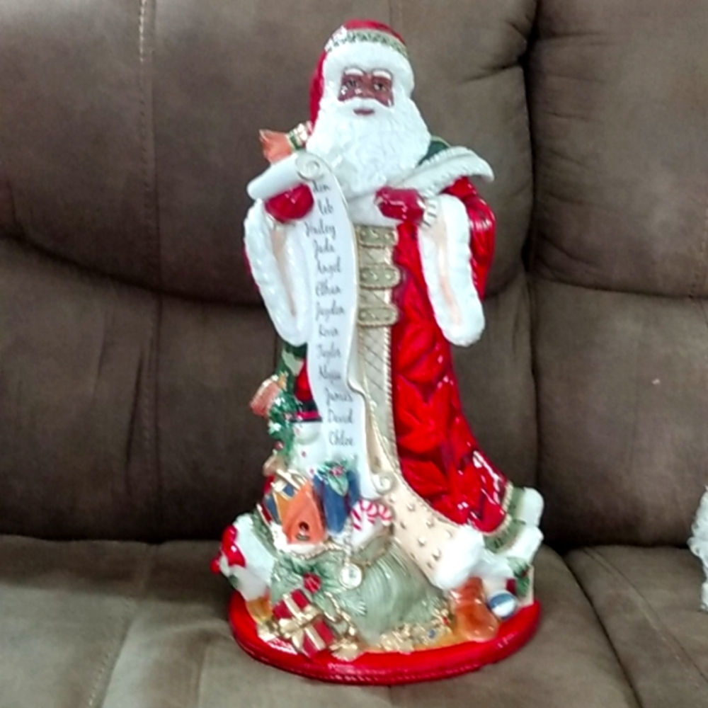 African American Santa Figurine